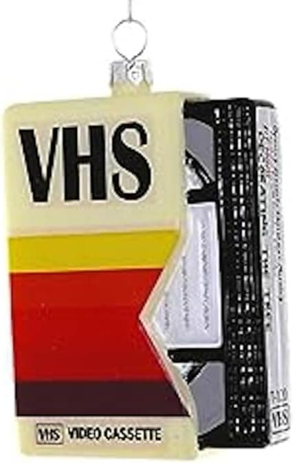 The Bridge Collection VHS Ornament - Vintage-Style VCR Tape - Video Tape Retro Ornament