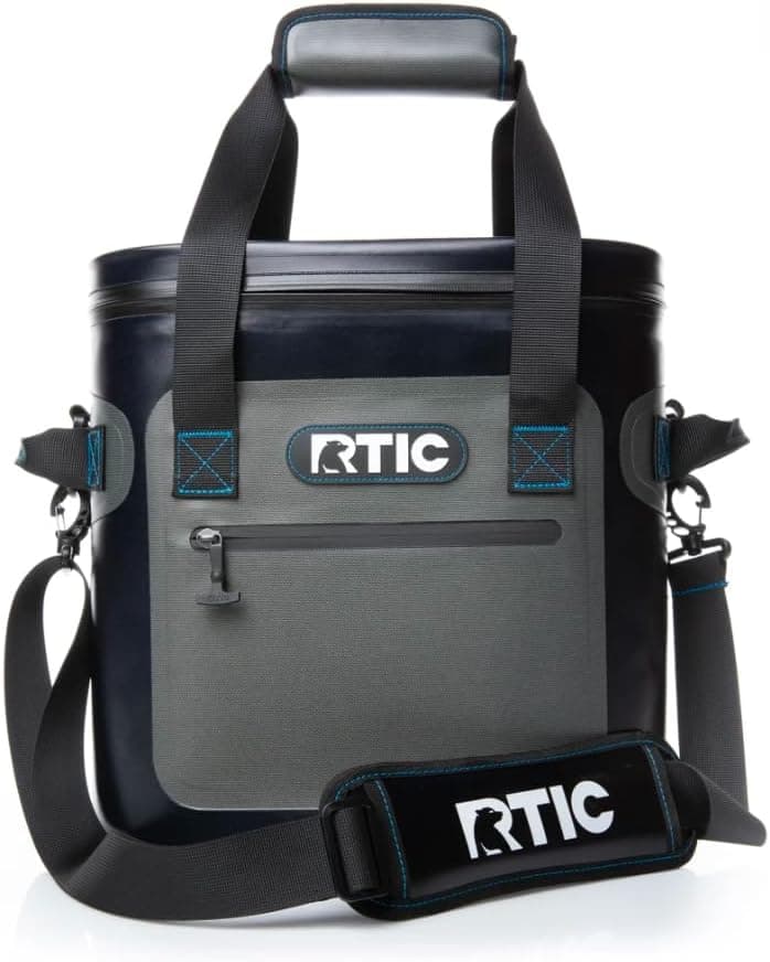 RTIC Soft Cooler 20 Can, Insulated Bag Portable Ice Chest Box for Lunch, Beach, Drink, Beverage, Travel, Camping, Picnic, Car, Trips, Floating Cooler Leak-Proof with Zipper