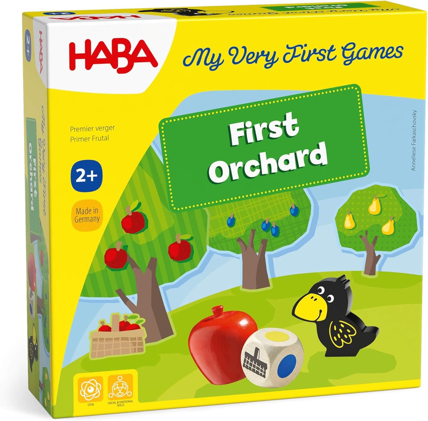 HABA My Very First Games - First Orchard Toddler Game - My First Orchard Game, Cooperative Toddler Board Games for 2 Year Olds - Made in Germany