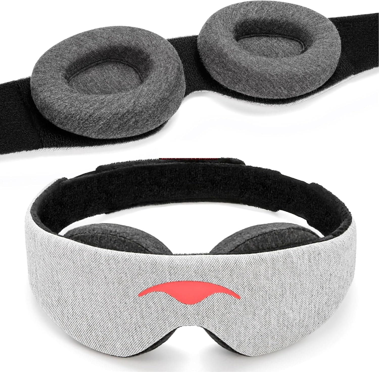Manta Sleep Mask - 100% Light Blocking Eye Mask, Adjustable Sleeping Mask with Detachable Eye Cups, Ultra Comfortable for Women & Men, Zero Pressure on Lashes, Perfect for Deep Rest/Travel/Shift Work