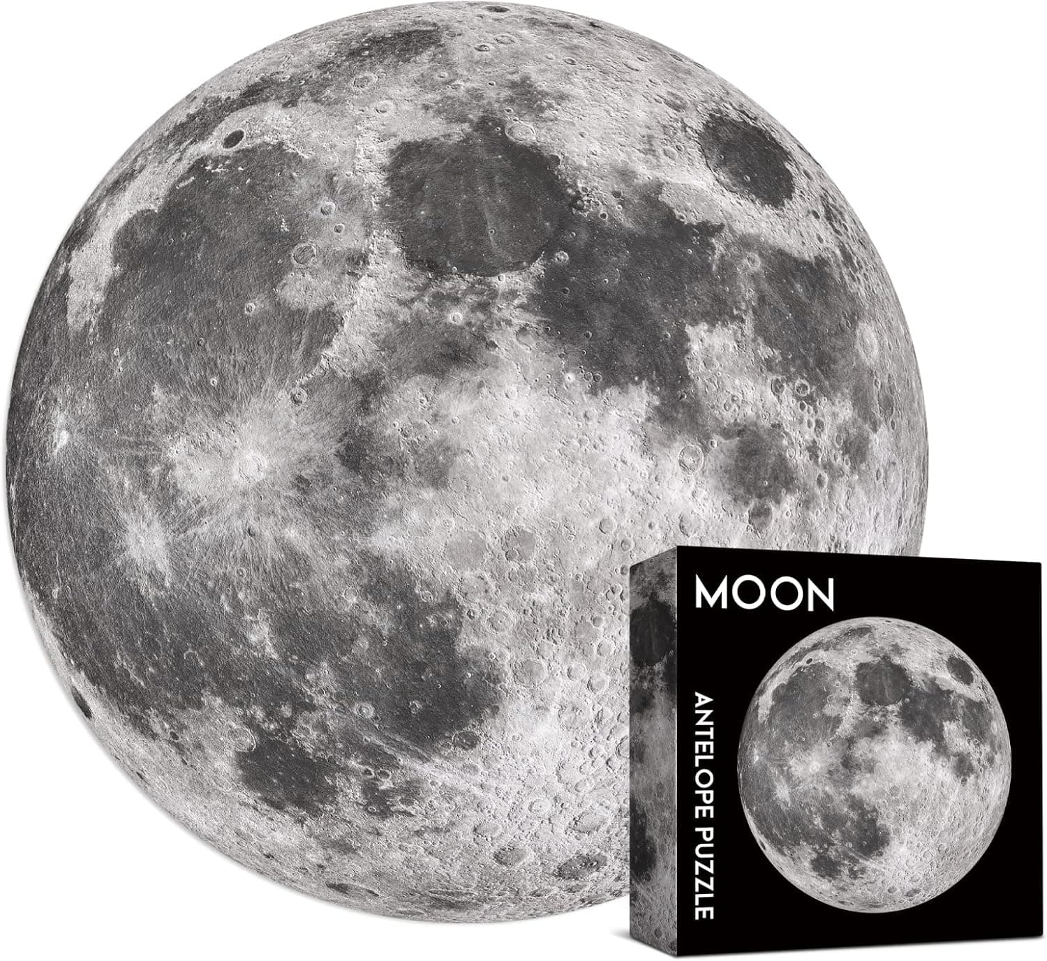 Antelope - 1000 Piece Puzzle for Adults, Space Moon Jigsaw Puzzles 1000 Pieces, Telescope Planet Close-up Round Puzzle, High Resolution, Matte Finish, No Dust Space Puzzle