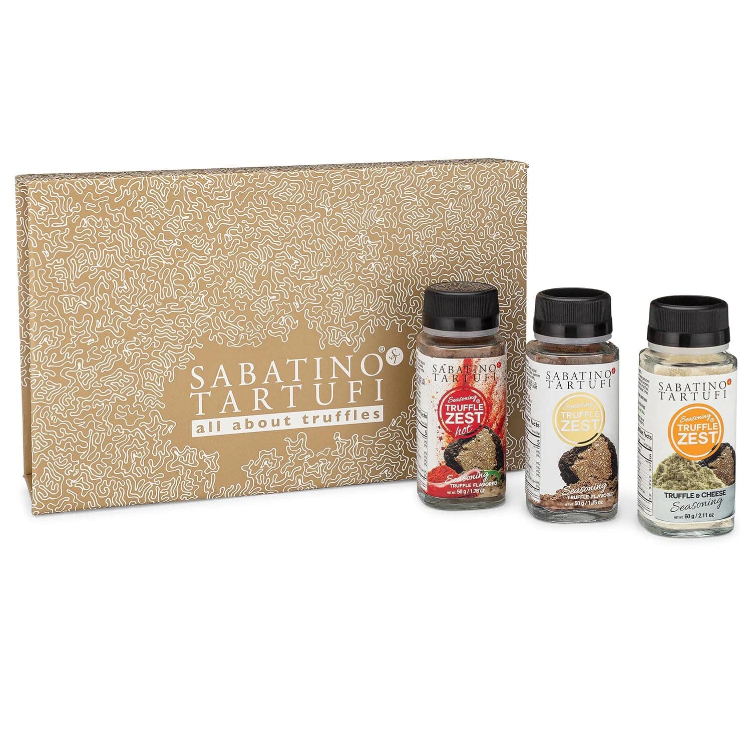 Sabatino Tartufi Truffle Zest Trio, The Original All Purpose Gourmet Truffle Powder, Gourmet Truffle Seasoning Gift Set